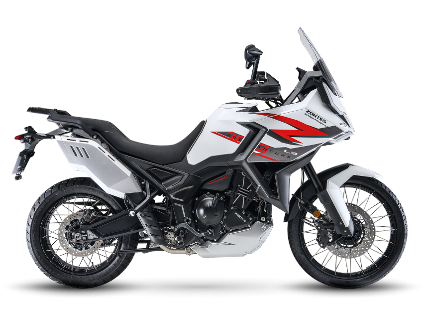 Zontes Moto San Isidro - Zontes 703F Adventure lateral derecho blanco Zontes Motos San Isidro - Lateral derecho Zontes 703F Adventure blanco y rojo