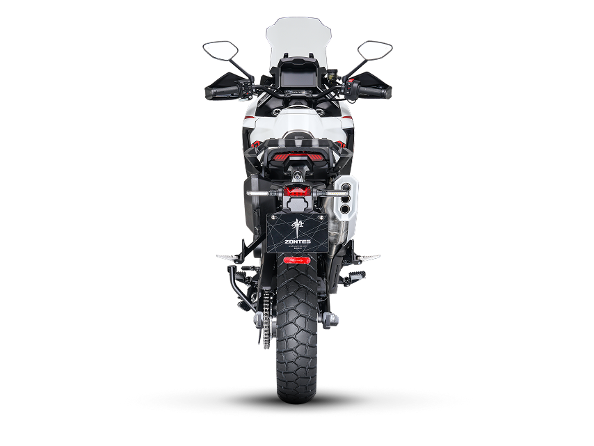 Zontes Moto San Isidro - Zontes 703F Adventure blanco trasera Zontes Motos San Isidro - Vista trasera Zontes 703F Adventure blanco