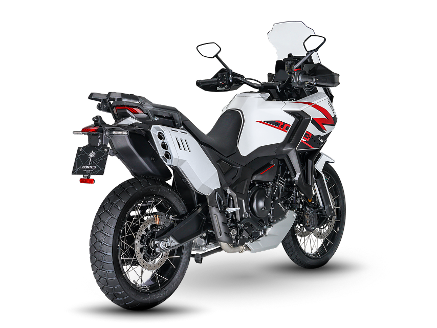 Zontes Moto San Isidro - Zontes 703F Adventure blanco trasera derecha Zontes Motos San Isidro - Vista tres cuartos trasera derecha Zontes 703F Adventure blanco