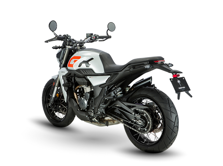 Zontes Moto San Isidro - Zontes CK lateral trasero izquierdo Zontes Motos San Isidro - Moto Zontes CK vista lateral trasera izquierda color gris