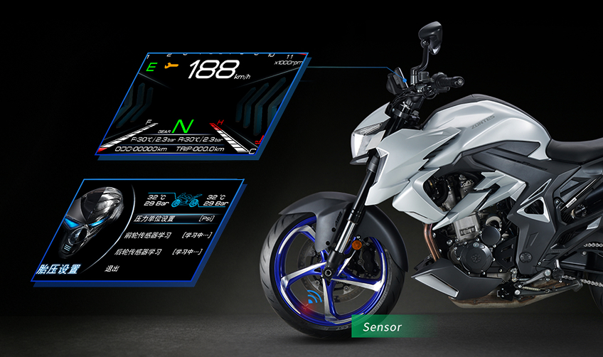 Zontes Moto San Isidro - Sistema TPMS 350R Zontes Motos San Isidro - Sistema de monitoreo de presión Zontes 350R