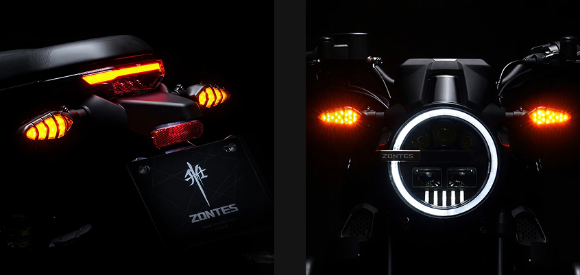 Zontes Motos San Isidro - sistema de iluminación LED Zontes 200G Zontes Motos San Isidro - iluminación LED delantera y trasera Zontes 200G