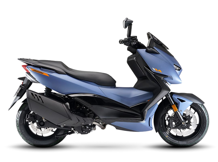 Zontes motos en San Isidro - scooter Zontes 368M azul con perfil lateral, asiento doble y escape negro