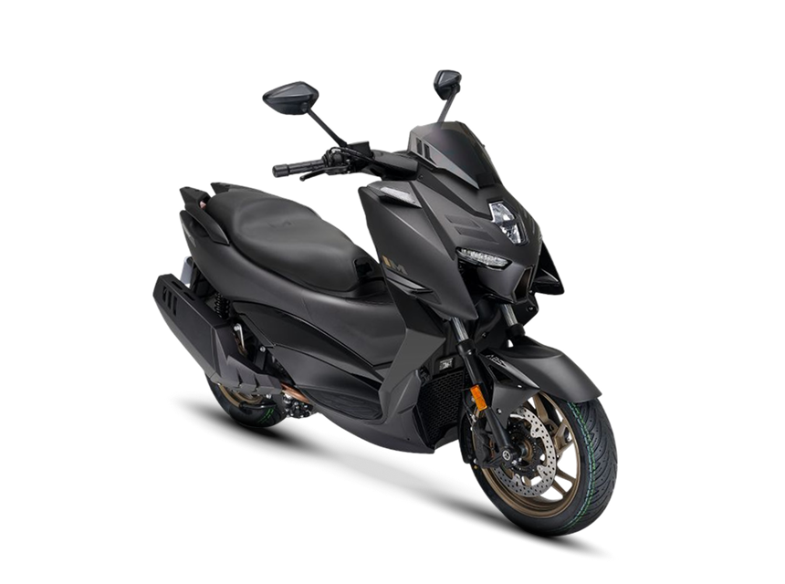 Zontes motos en San Isidro - scooter Zontes 368M negro con frente angular, asiento oscuro y rueda delantera dorada