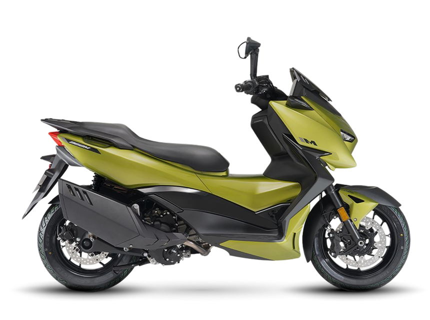 Zontes motos en San Isidro - scooter Zontes 368M verde con asiento doble, escape oscuro y llantas negras