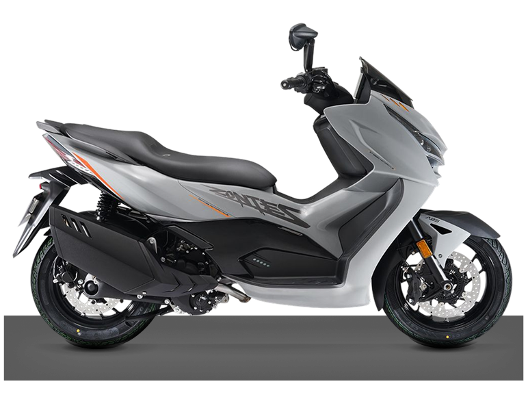 Zontes motos en San Isidro - scooter Zontes 368D gris con asiento doble, llantas negras y carenado lateral deportivo