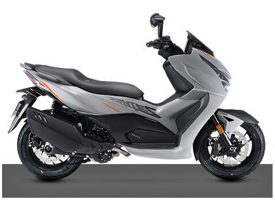 Zontes motos en San Isidro - scooter Zontes 368D gris con diseño lateral, parabrisas bajo y escape negro